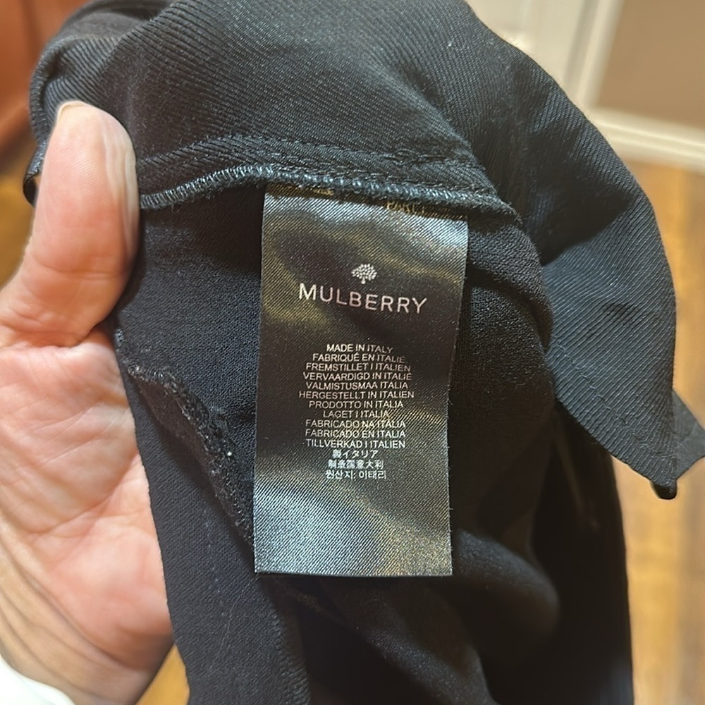 Mulberry Black Wool Blend Slacks GB1 - Picture 6 of 6